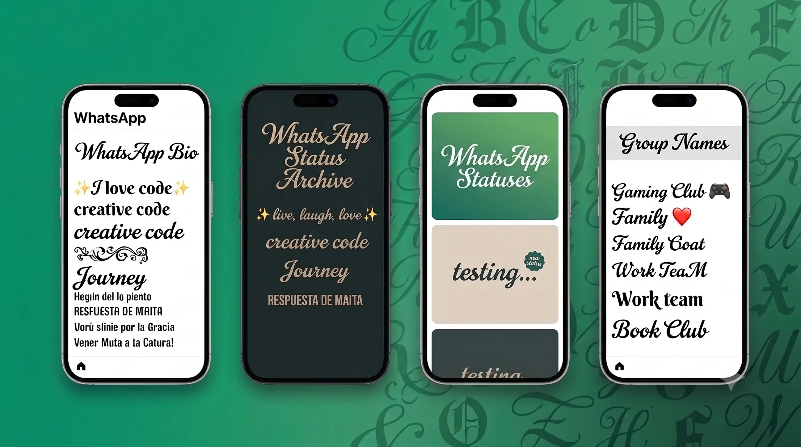 whatsapp font 1 whatsapp bio and massages fonts